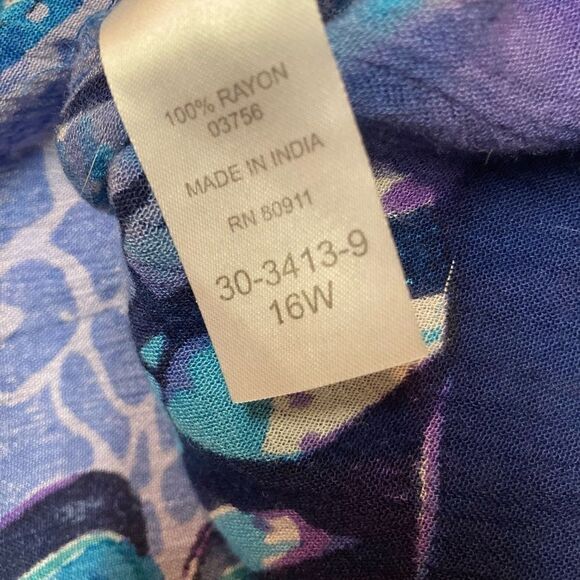 ‎ROAMAN’S Multi-Color Women’sTop Sz 24,Bohemian - Picture 8 of 13